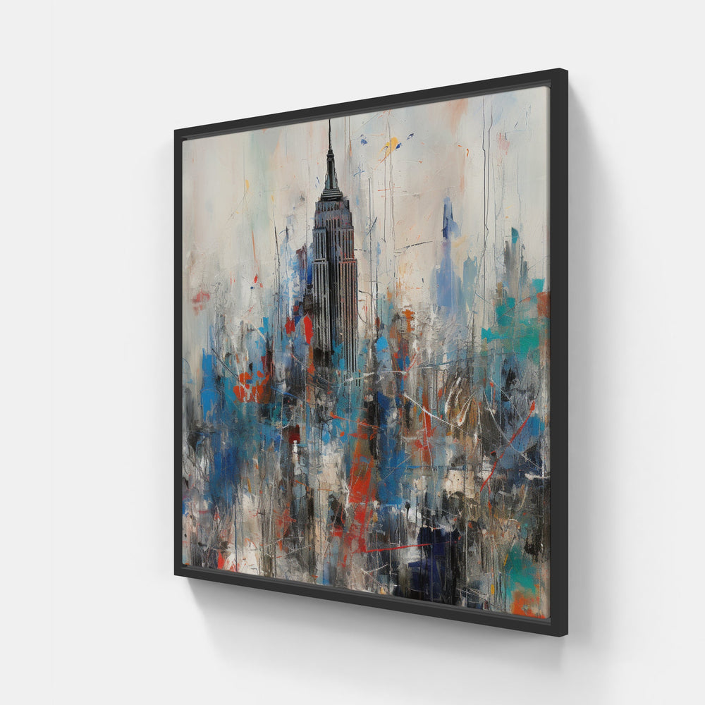 New York Reflections-Canvas-artwall-20x20 cm-Black-Artwall