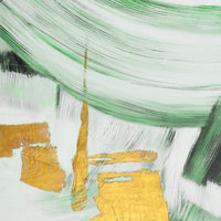 Green gold oil painting