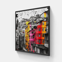 City of Dreamscape-Canvas-artwall-40x40 cm-Black-Artwall