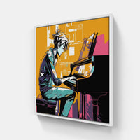 Captivating Piano Harmony-Canvas-artwall-20x20 cm-White-Artwall