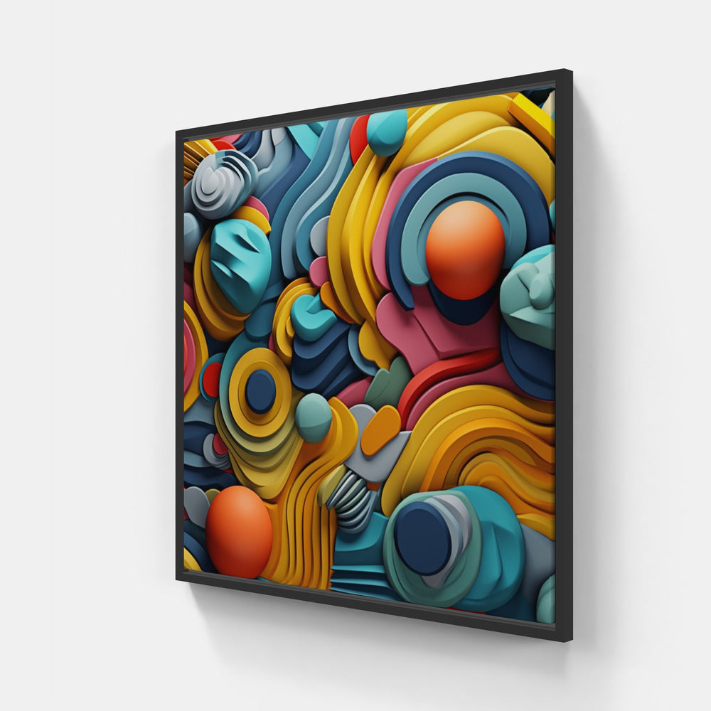 Space Time Dimension-Canvas-artwall-20x20 cm-Black-Artwall