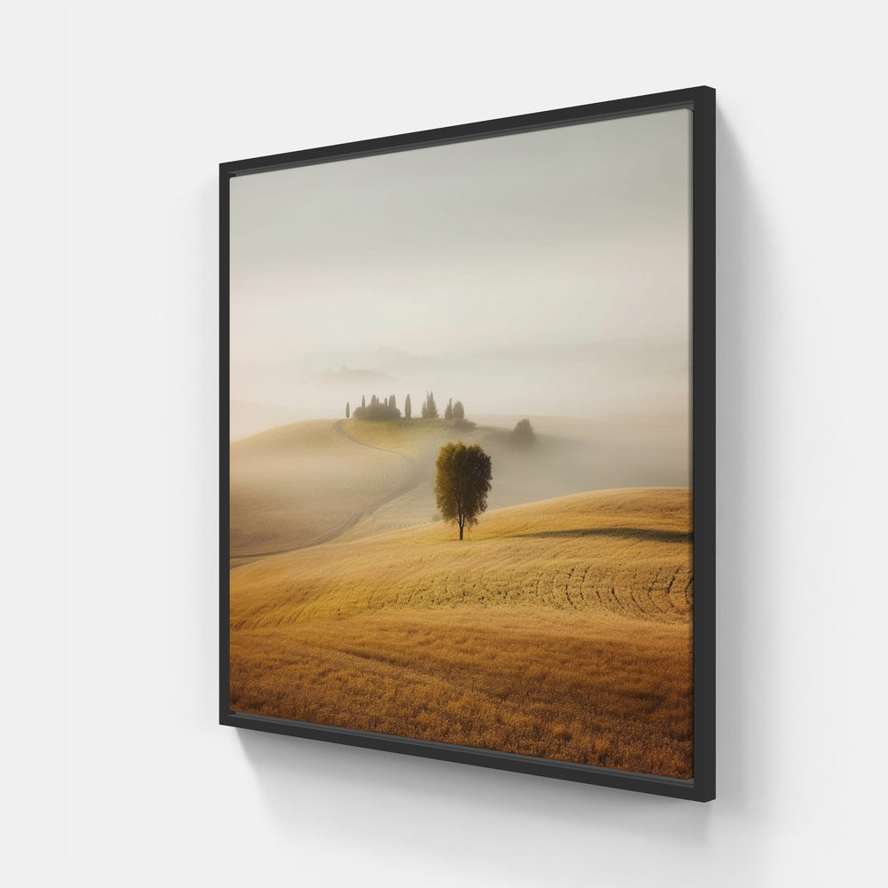Infinite Beauty, Silent Horizons-Canvas-artwall-40x40 cm-Black-Artwall