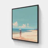 Coastal Serenity Dreams-Canvas-artwall-20x20 cm-Black-Artwall