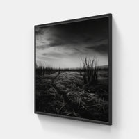 Harmony of Light & Shadow-Canvas-artwall-40x40 cm-Black-Artwall