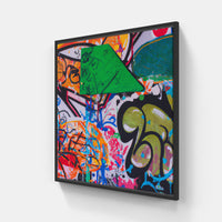Graffiti Colorful Creation-Canvas-artwall-20x20 cm-Black-Artwall