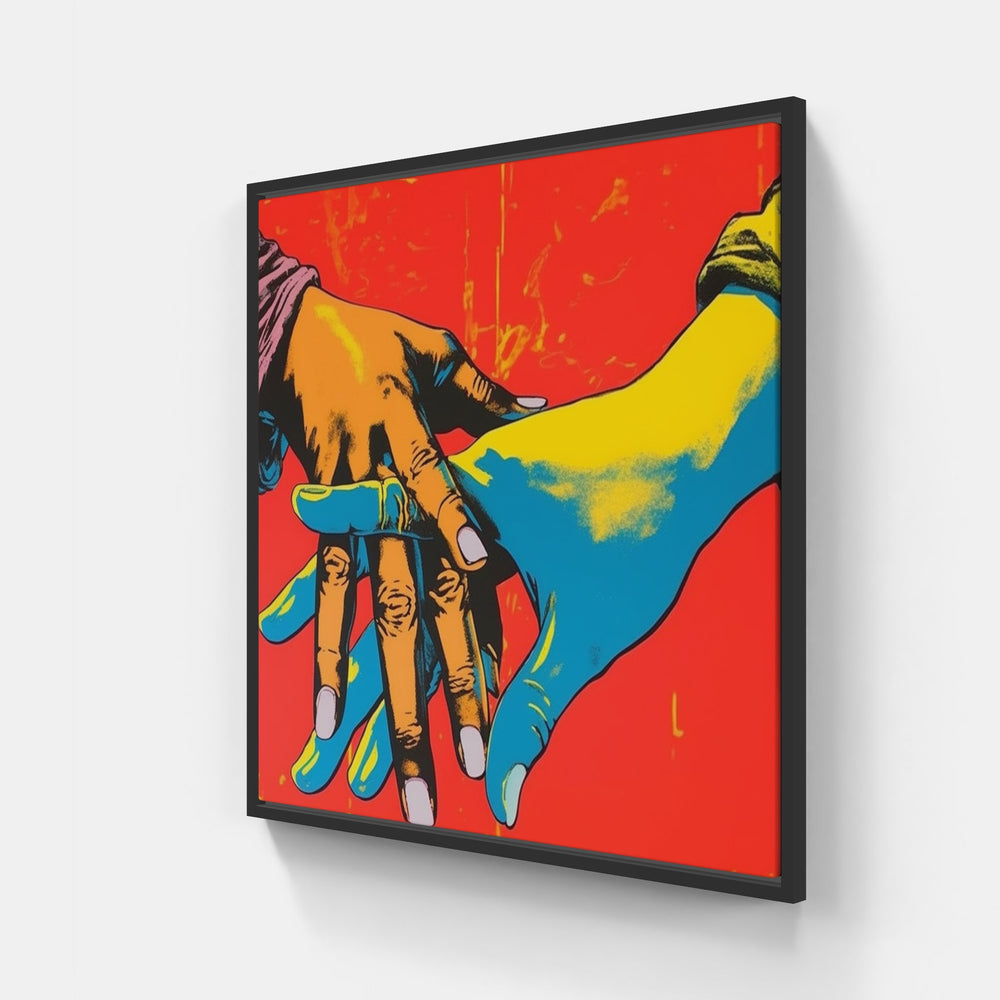 Warhol's Artistic Brilliance-Canvas-artwall-20x20 cm-Black-Artwall
