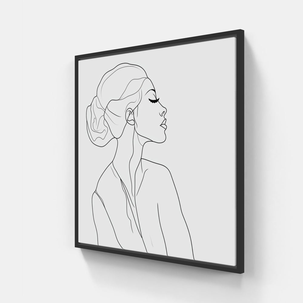 Graceful Line-Canvas-artwall-20x20 cm-Black-Artwall