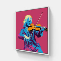 Eloquent Violin Solo-Canvas-artwall-20x20 cm-White-Artwall
