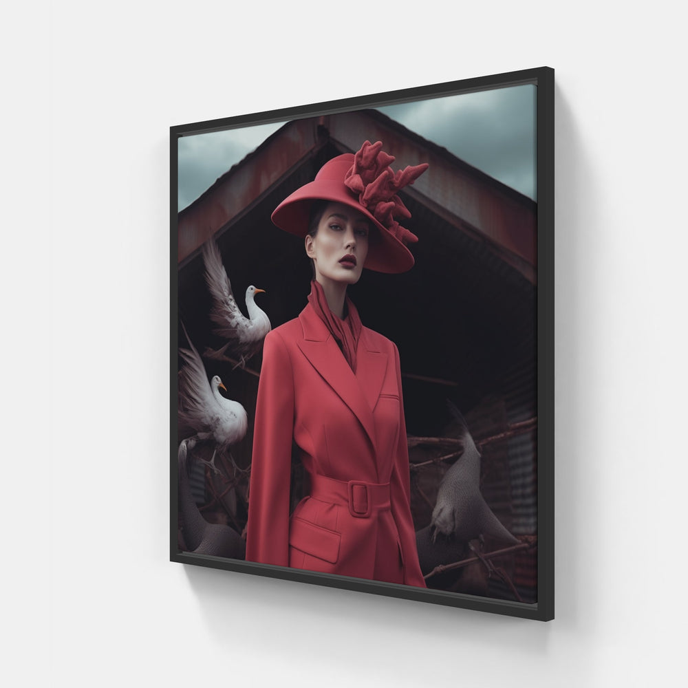 Elegance Unveiled in Fashion-Canvas-artwall-20x20 cm-Black-Artwall