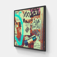 Graffiti Tag Masterpiece-Canvas-artwall-20x20 cm-Black-Artwall