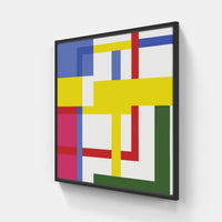 Mondrian inspiration dreams-Canvas-artwall-20x20 cm-Black-Artwall