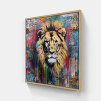 Lion Roar Pounce Pride-Canvas-artwall-20x20 cm-Wood-Artwall