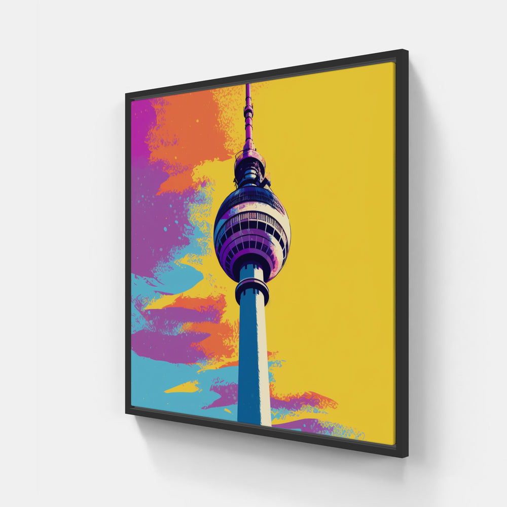 Berlin Modern Architectural Marvels-Canvas-artwall-20x20 cm-Black-Artwall