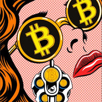 Bitcoin pop art canvas