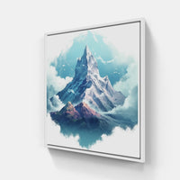 Tranquil Mountain Retreat-Canvas-artwall-20x20 cm-White-Artwall