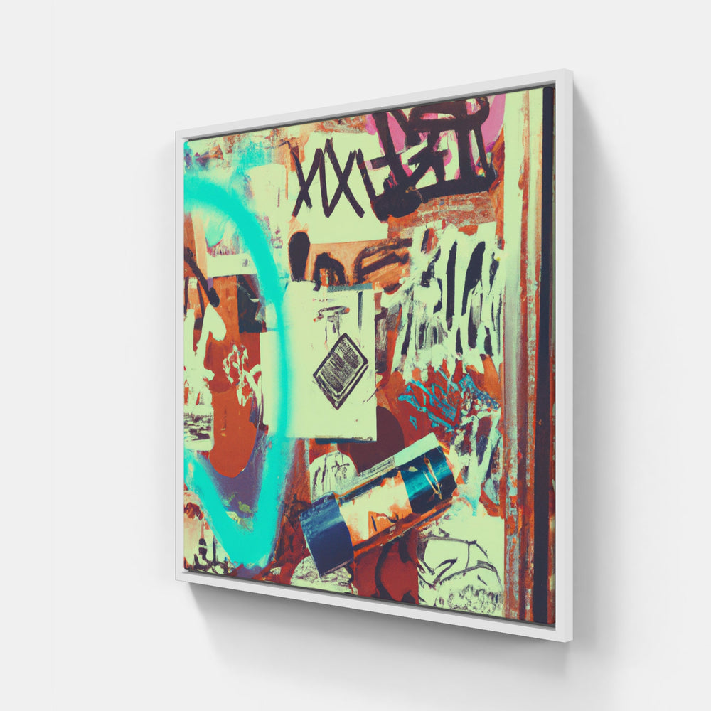 Graffiti Tag Masterpiece-Canvas-artwall-20x20 cm-White-Artwall