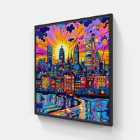 London Mosaic-Canvas-artwall-20x20 cm-Black-Artwall