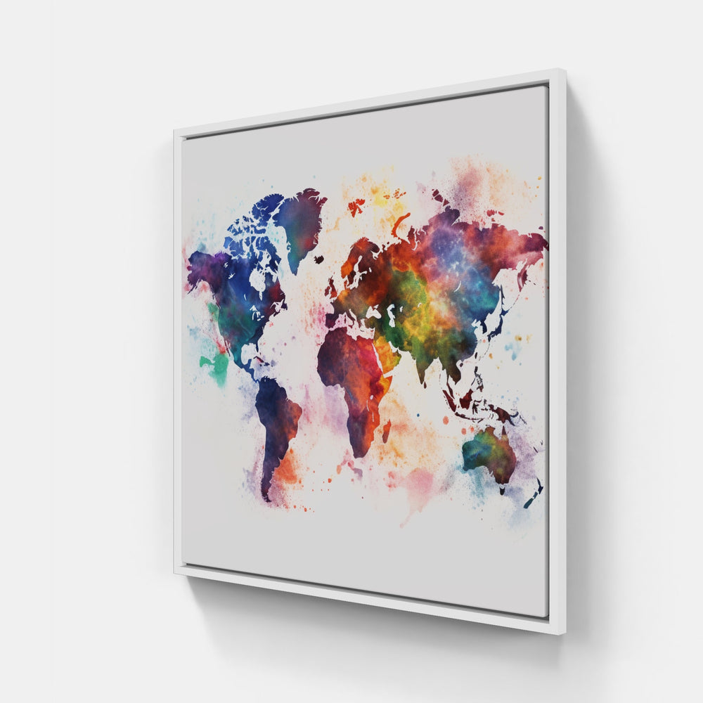 Prismatic World Panorama-Canvas-artwall-20x20 cm-White-Artwall