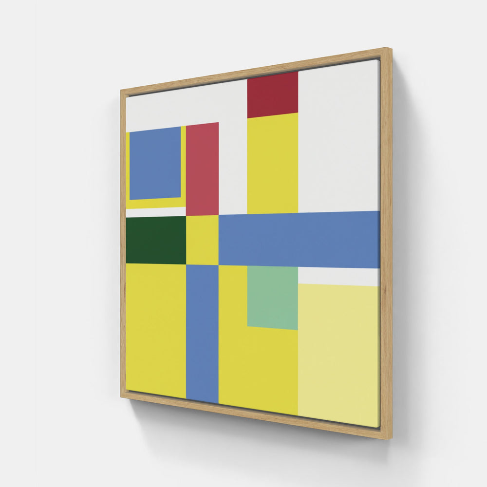 Mondrian Color Joy-Canvas-artwall-20x20 cm-Wood-Artwall
