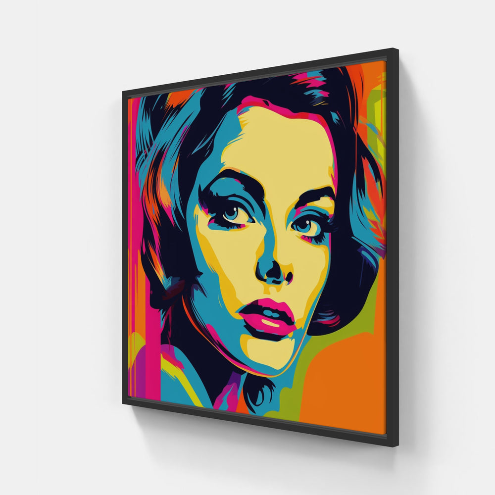 Warhol time passes-Canvas-artwall-20x20 cm-Black-Artwall