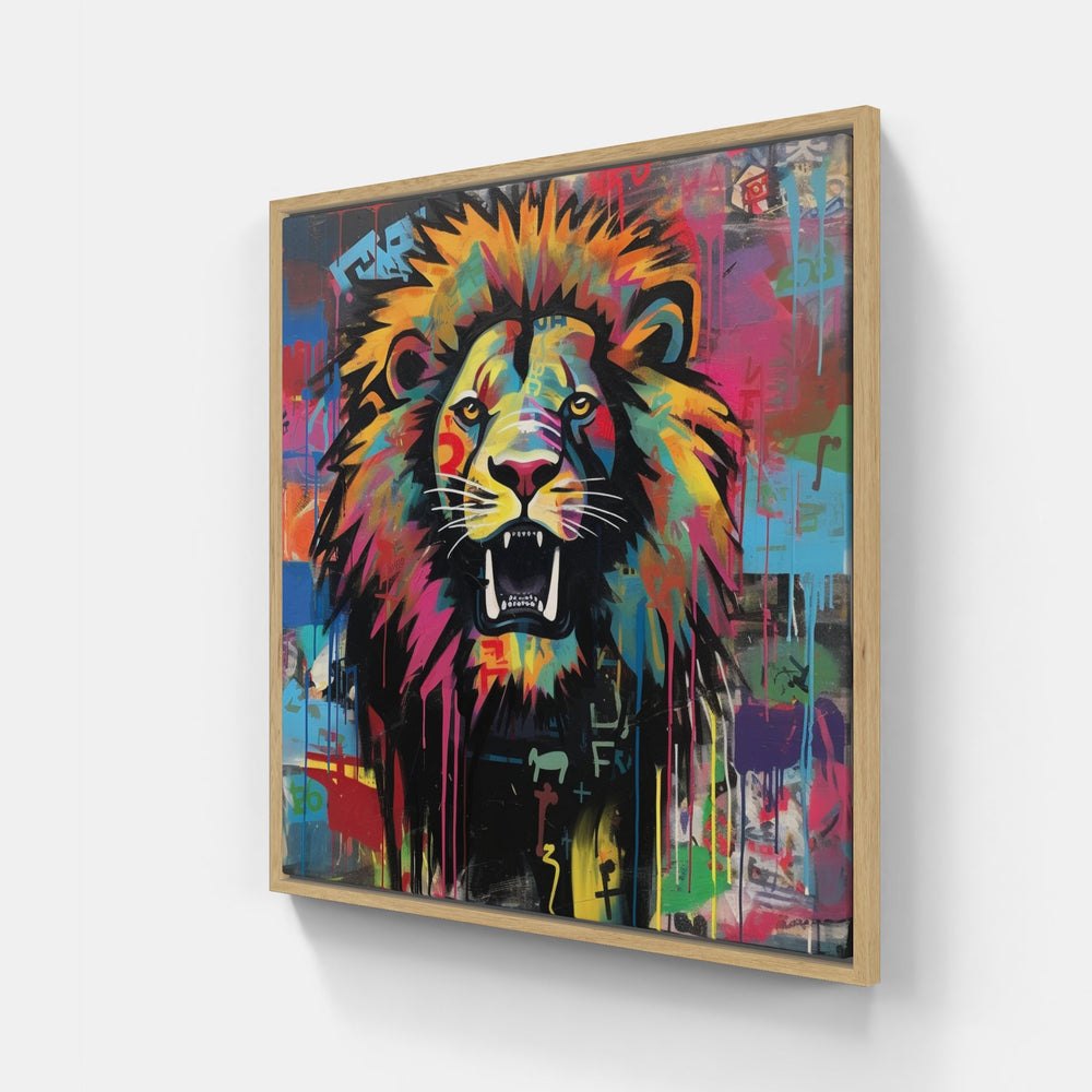 Lion Roar Pride-Canvas-artwall-20x20 cm-Wood-Artwall