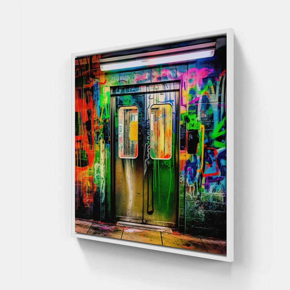 Luminous City Nights-Canvas-artwall-40x40 cm-White-Artwall