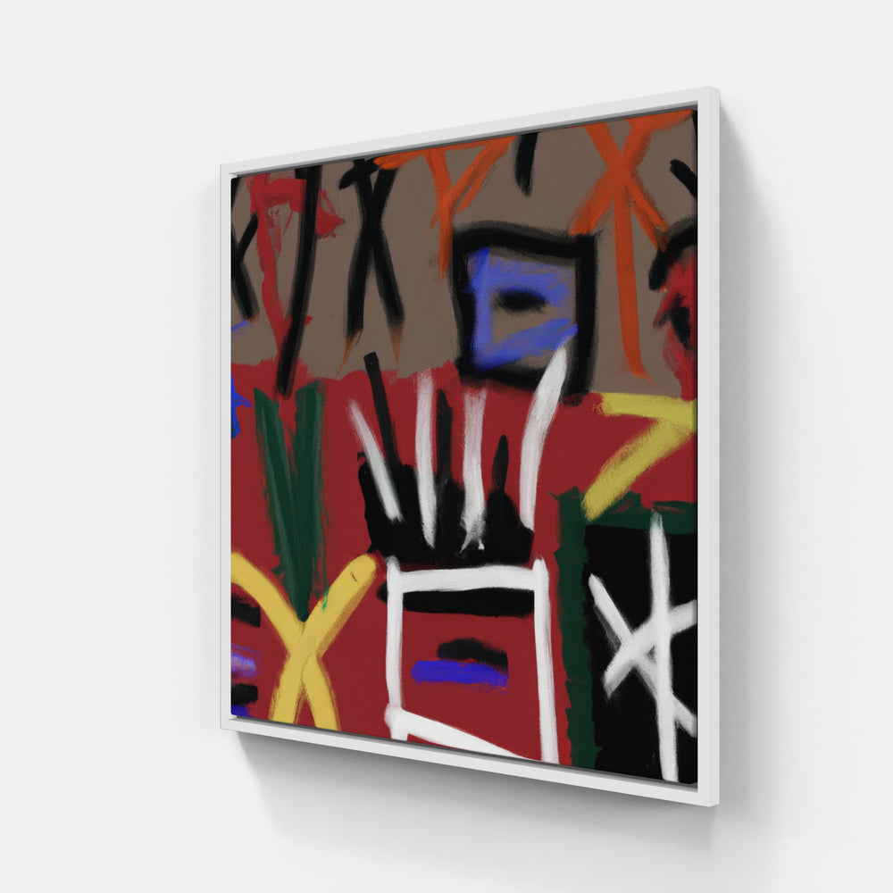 Basquiat creativity reigns-Canvas-artwall-20x20 cm-White-Artwall