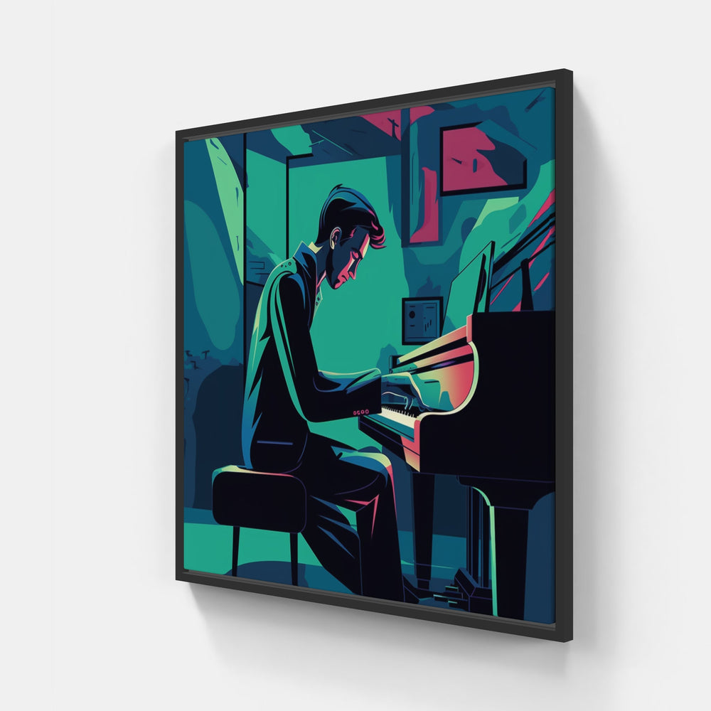 Rhythmic Piano Canvas-Canvas-artwall-20x20 cm-Black-Artwall