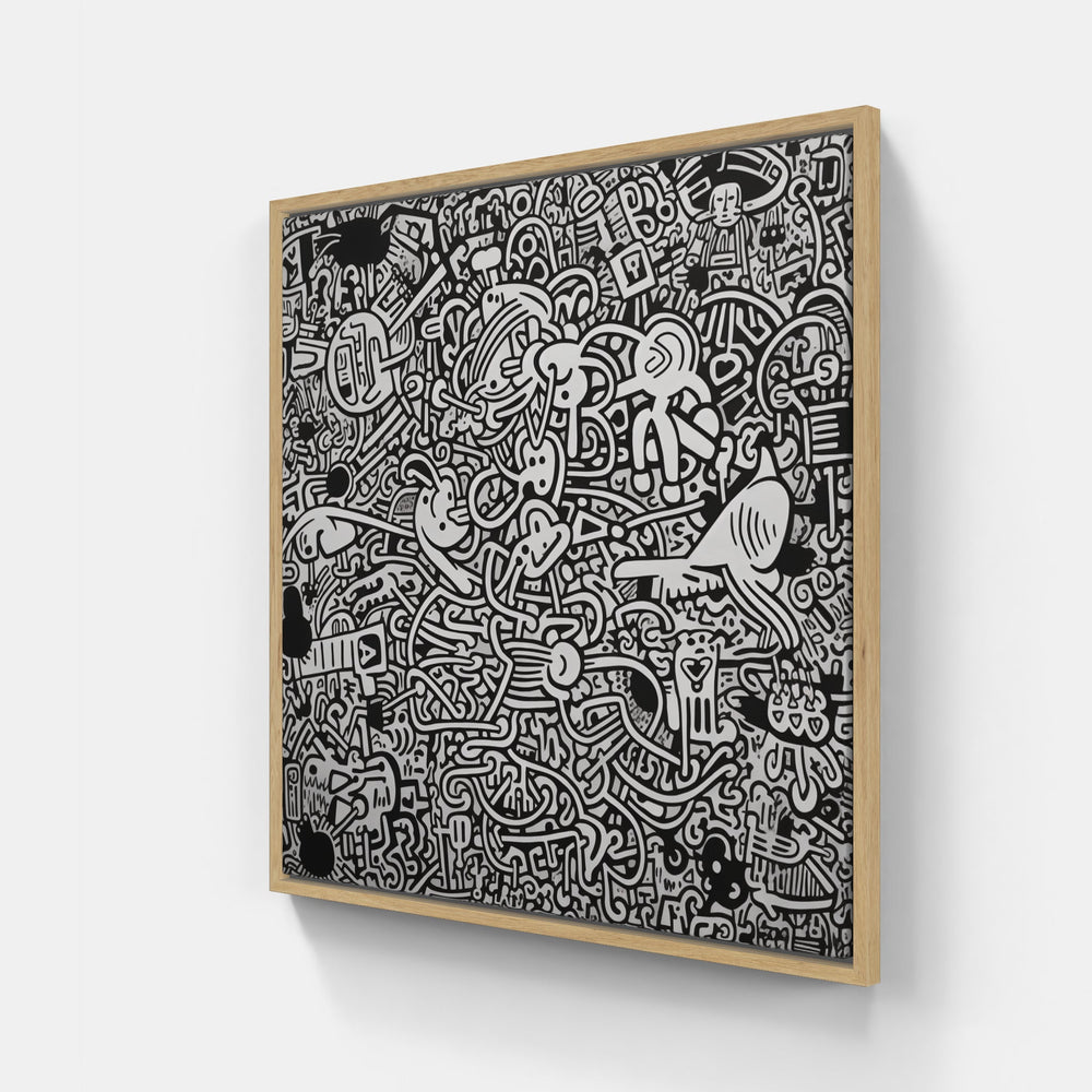 Doodle in dreams-Canvas-artwall-20x20 cm-Wood-Artwall