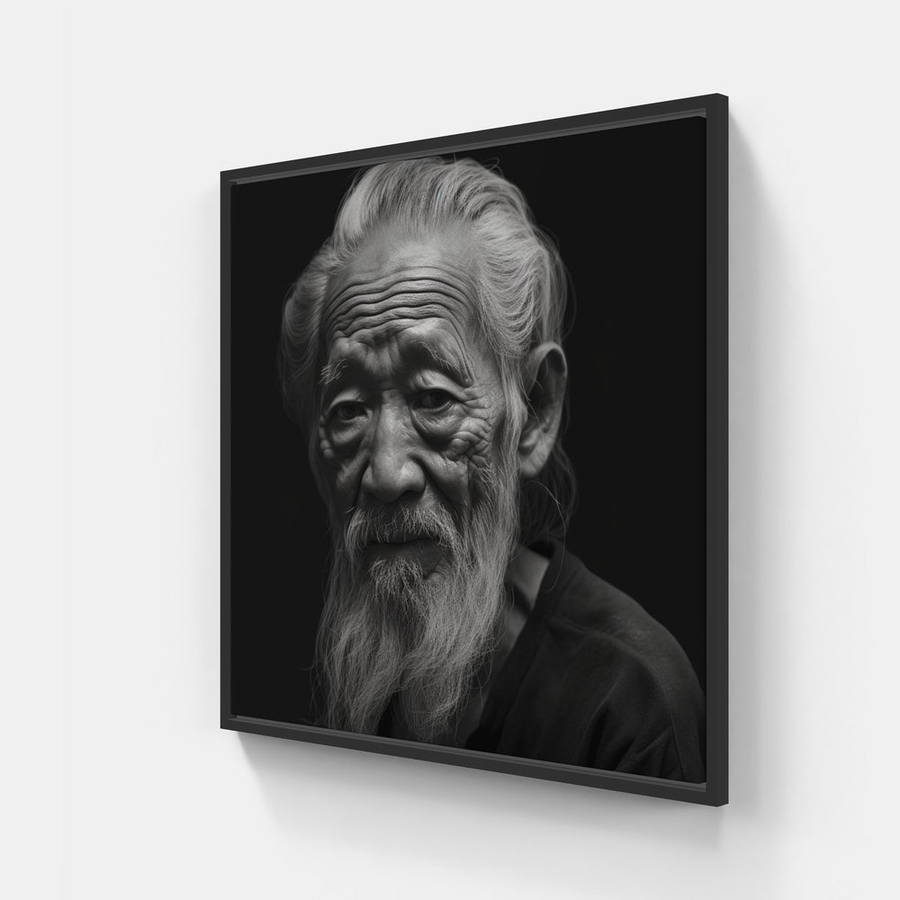 Graceful Age-Canvas-artwall-20x20 cm-Black-Artwall