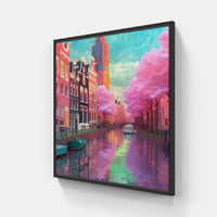 Amsterdam Serenade-Canvas-artwall-20x20 cm-Black-Artwall