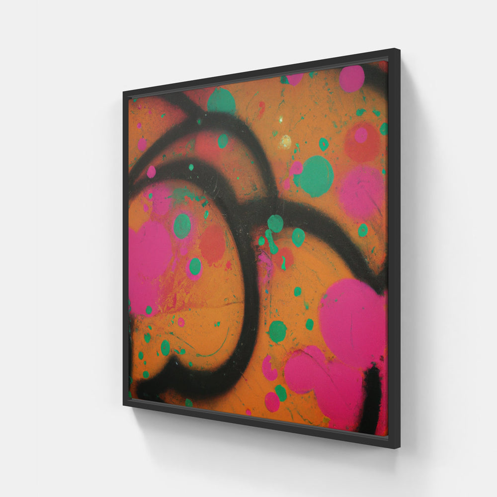 Graffiti Expression Rebellion-Canvas-artwall-20x20 cm-Black-Artwall