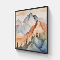 Awe-Inspiring Mountain Art-Canvas-artwall-20x20 cm-Black-Artwall
