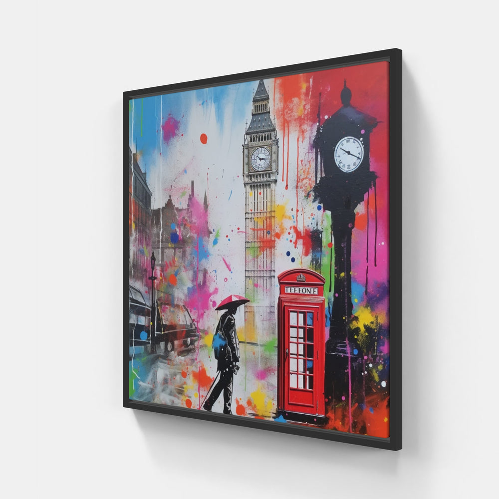 London Reflections-Canvas-artwall-20x20 cm-Black-Artwall