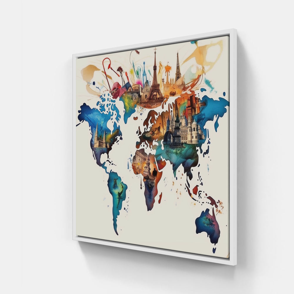Harmonious World Horizons-Canvas-artwall-20x20 cm-White-Artwall