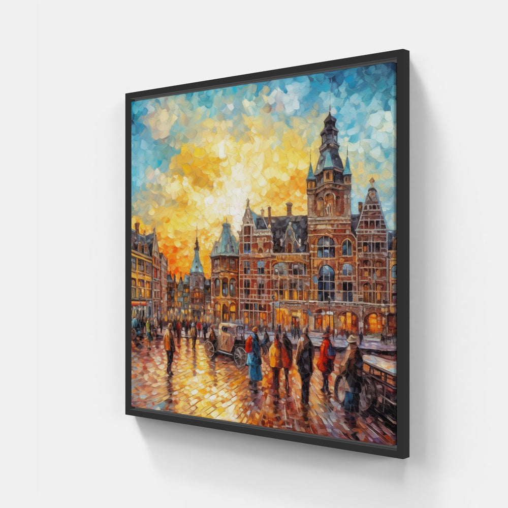 Amsterdam Rhapsody-Canvas-artwall-20x20 cm-Black-Artwall