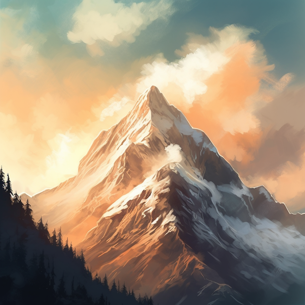 Picturesque Mountain Beauty-Canvas-artwall-Artwall