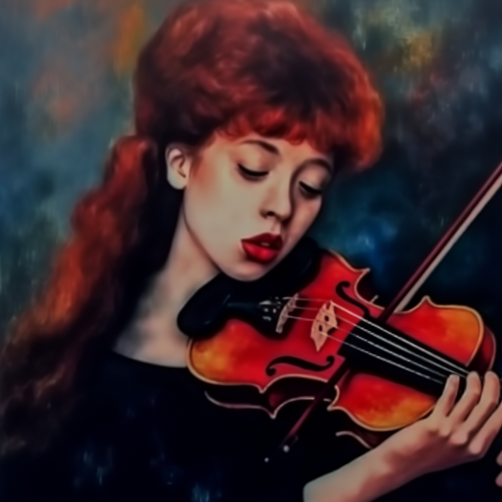 Soulful Violin Serenade-Canvas-artwall-Artwall