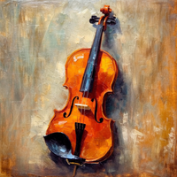 Tranquil Violin Melodies-Canvas-artwall-Artwall