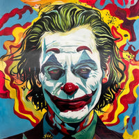 Pop art joker wall painting