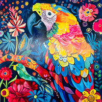 Coloured Parrot Animal Painting