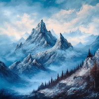 Picturesque Mountain Scene-Canvas-artwall-Artwall