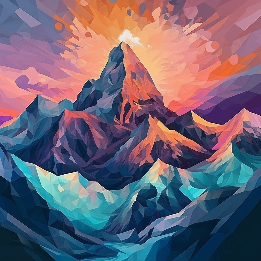 Majestic Mountain Landscape-Canvas-artwall-Artwall