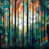 Tranquil Forest Stream-Canvas-artwall-Artwall