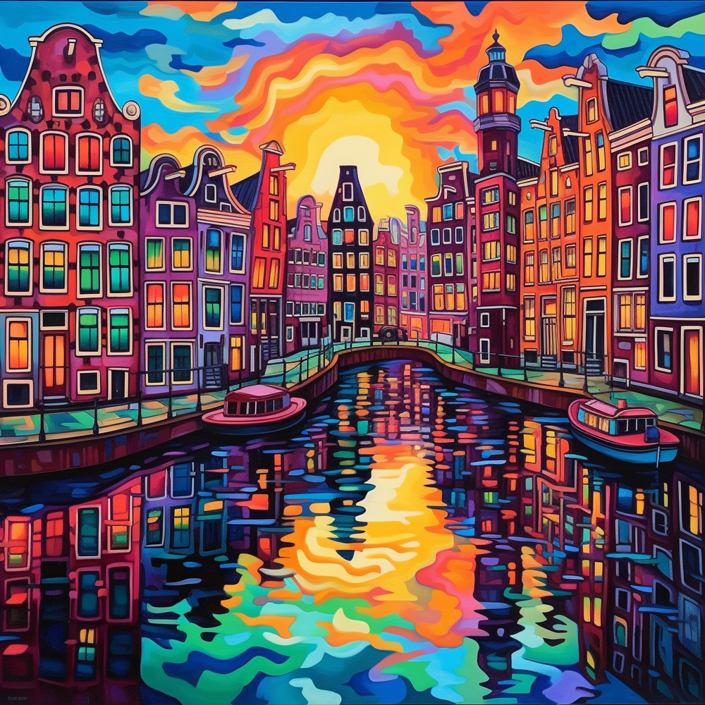 Amsterdam Mosaic-Canvas-artwall-Artwall