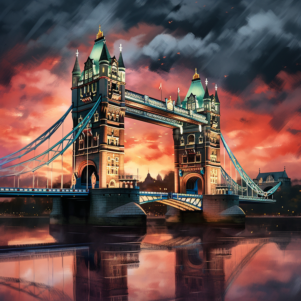 London Luminous Nightscape-Canvas-artwall-Artwall
