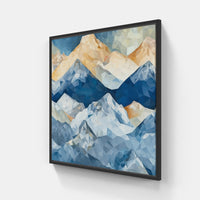 Mountain Wonderland Scene-Canvas-artwall-20x20 cm-Black-Artwall