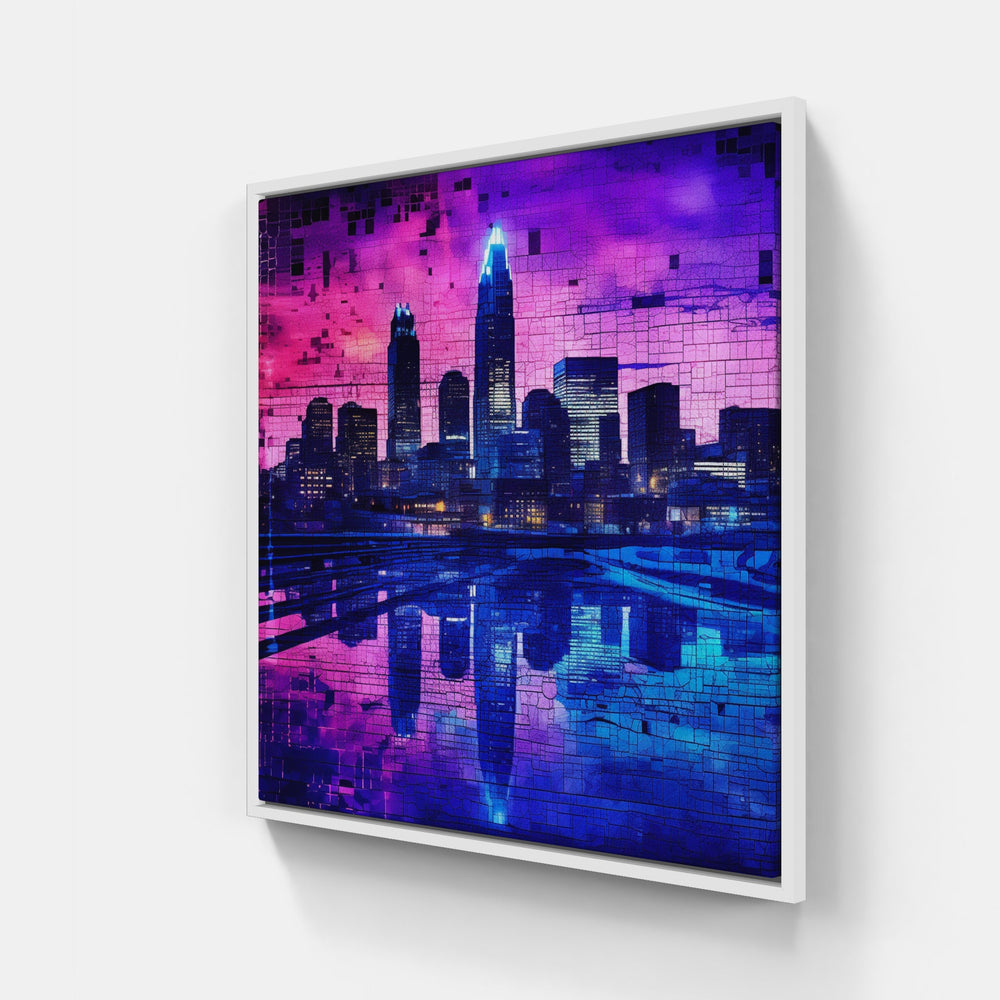 Urban Jungle Nights-Canvas-artwall-40x40 cm-White-Artwall