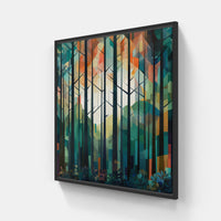 Tranquil Forest Stream-Canvas-artwall-20x20 cm-Black-Artwall