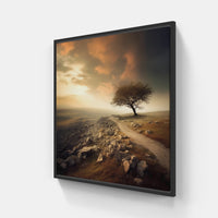 Unending Beauty, Silent Nature-Canvas-artwall-40x40 cm-Black-Artwall